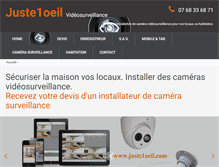 Tablet Screenshot of juste1oeil.com